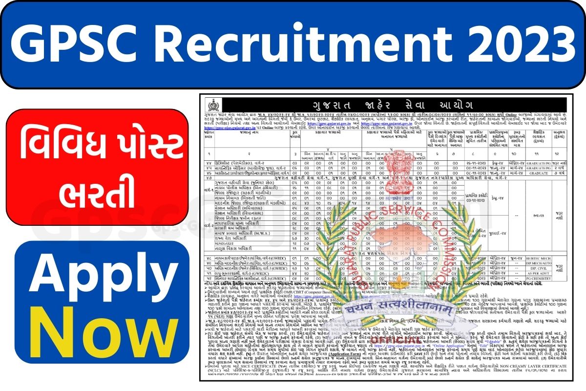 GPSC Various Post Recruitment 2023